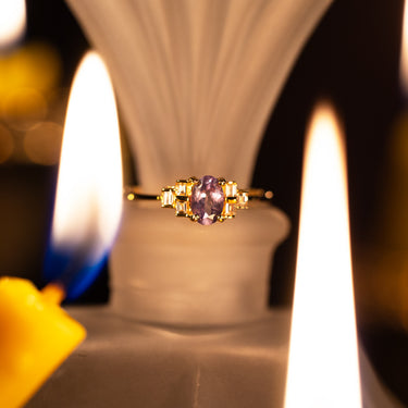 0.49ct Natural Alexandrite 18k White Gold Ring